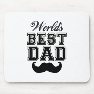 World's best dad with moustache mouse pad