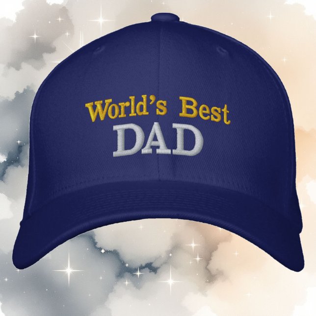 World's Best Dad Your Text Any Colour Thread Embroidered Hat (Creator Uploaded)