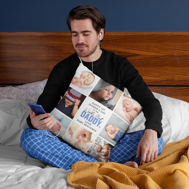 'Worlds Best Daddy' 1st Father's Day Keepsake Thro Cushion (Creator Uploaded)