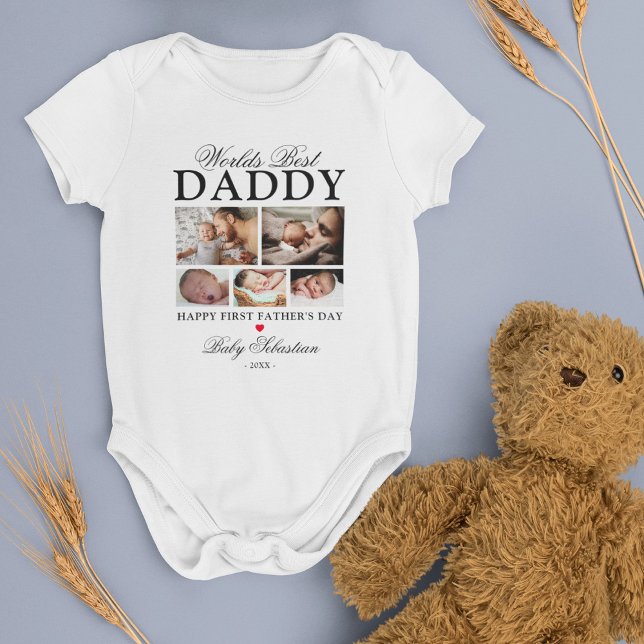 World's Best Daddy 1st Father's Day Photo Baby Bodysuit (Creator Uploaded)