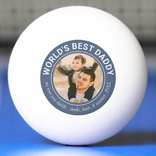 World's Best Daddy Cute Father's Day Custom Photo Ping Pong Ball