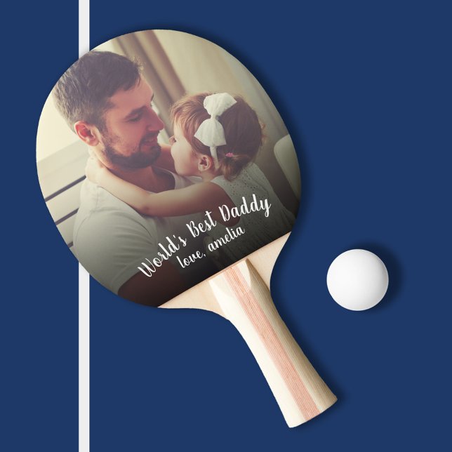 World's Best Daddy Father's Day Photo Ping Pong Paddle (Creator Uploaded)