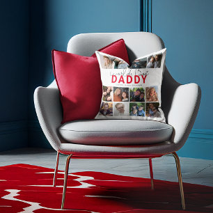 Worlds Best Daddy   Photo Collage Cushion