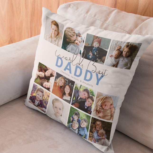 Worlds Best Daddy | Photo Collage Cushion (Creator Uploaded)