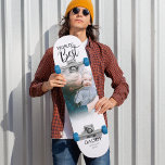 Worlds Best Daddy | Photo Skateboard<br><div class="desc">Looking for a unique gift for Dad, perfect for fathers day, birthdays or just to say I love you! This simplistic modern design features typography text which reads 'WORLDS BEST DADDY' and your favourite photo. The editable text font style, can be changed by clicking on the customise further link after...</div>
