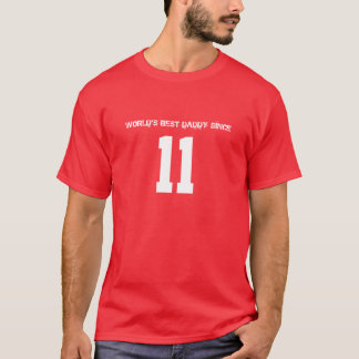 Worlds best daddy since [year] Football style T-Shirt