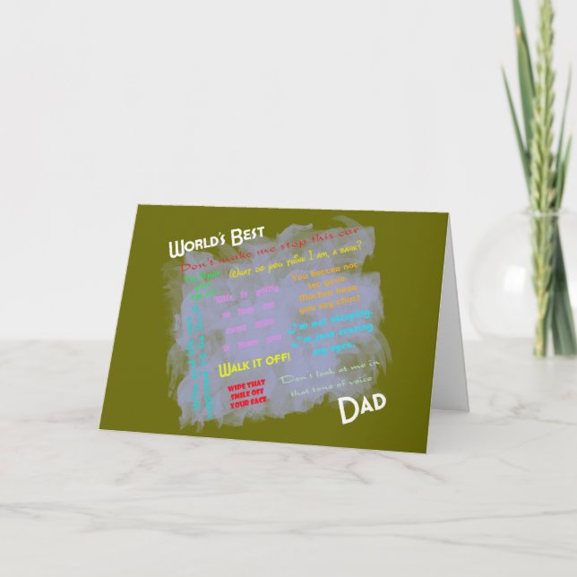 Worlds Best Dadism Card (Front)