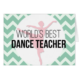 World's Best Dance Teacher - Mint Chevron
