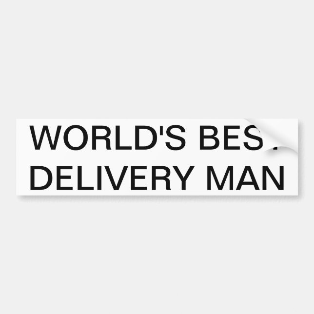 World's Best Delivery Man Bumper Sticker (Front)