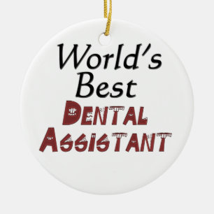 World's Best Dental Assistant Ceramic Tree Decoration