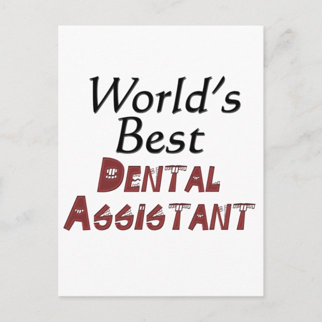 World's Best Dental Assistant Postcard (Front)