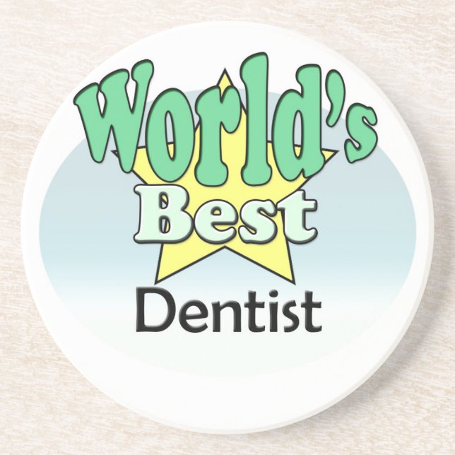 World's best Dental Dentist Coaster (Front)