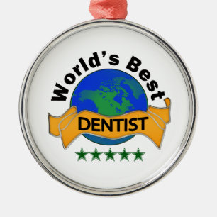 World's Best Dentist Metal Tree Decoration