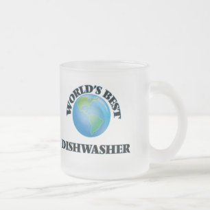 World's Best Dishwasher Frosted Glass Coffee Mug