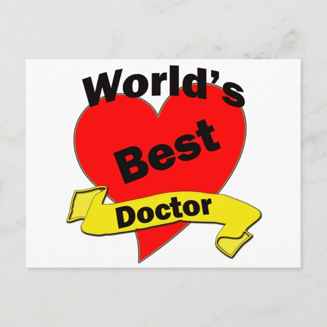 World's Best Doctor Postcard (Front)