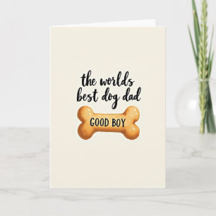 Worlds Best Dog Dad Art Card