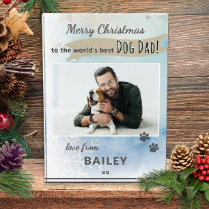 World's Best Dog Dad Christmas Photo Block