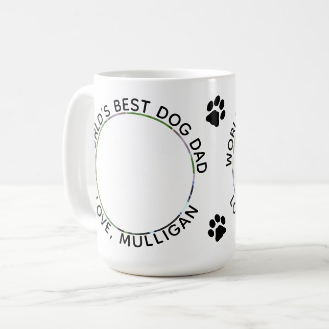 Worlds Best Dog Dad Coffee Mug (Front Left)