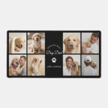 World's Best Dog Dad Custom Photo Collage Black