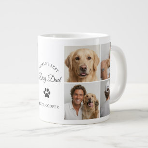 World's Best Dog Dad Custom Photo Collage Mug