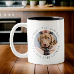World's Best Dog Dad Elegant Simple Custom Photo Two-Tone Coffee Mug<br><div class="desc">This simple and classic design is composed of serif typography and add a custom photo.</div>