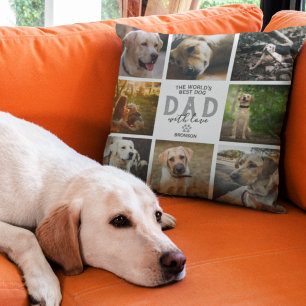 World's Best Dog Dad l Father's Day Throw Pillow