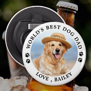 World's Best Dog Dad Personalised Pet Photo Bottle Opener