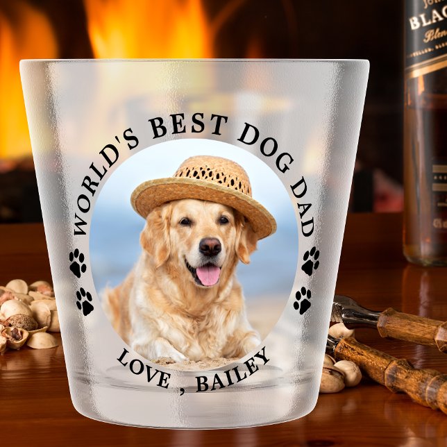 World's Best Dog Dad Personalised Pet Photo Shot Glass (Creator Uploaded)