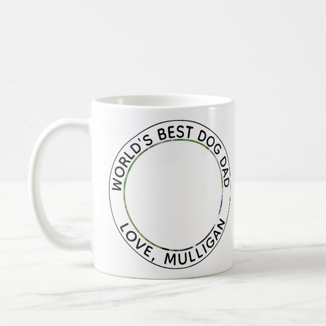 Worlds Best Dog Dad Photo Coffee Mug (Left)