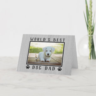 World's Best Dog Dad Photo Rustic Father's Day Card