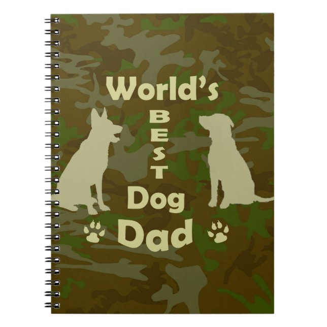 World's Best Dog Dad Spiral Notebook (Front)