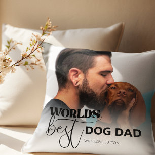 Worlds Best Dog Dog Throw Pillow