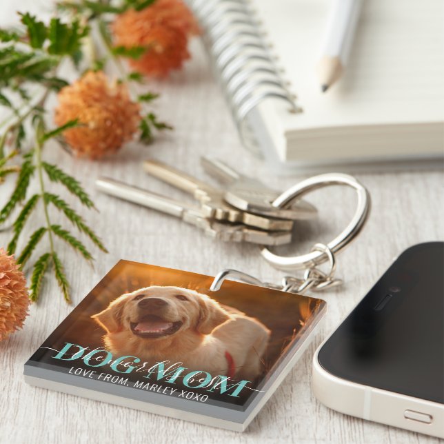 Worlds Best Dog Mum 2 Photo Key Ring (Front Right)
