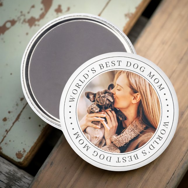 World's Best Dog Mum Classic Simple Photo Magnet (Creator Uploaded)