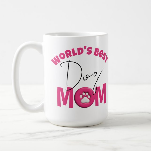 World's Best Dog Mum Coffee Mug (Left)