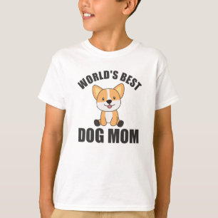 Worlds Best Dog Mum - Dog Corgi Vintage Sunset T-Shirt