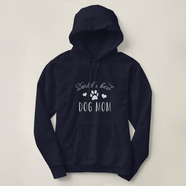 World's Best Dog Mum Hoodie (Design Front)