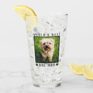 World's Best Dog Mum Paw Prints Pet Photo Frame Glass