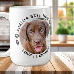World's Best Dog Mum Personalised 2 Pet Picture Coffee Mug<br><div class="desc">World's Best Dog Mum ... Surprise your favourite Dog Mum this Mother's Day , Christmas or her birthday with this super cute custom pet photo mug. Customise this dog mum mug with your dog's favourite photos, and name. Double sided - you can different photos on each side or the same,...</div>