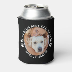 Worlds Best Dog Mum Personalised Cute Pet Photo Can Cooler