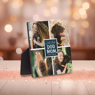 'Worlds Best Dog Mum' Photo Collage Plaque