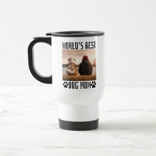 Worlds Best Dog Mum     Travel Mug (Left)