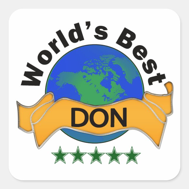 World's Best DON Square Sticker (Front)