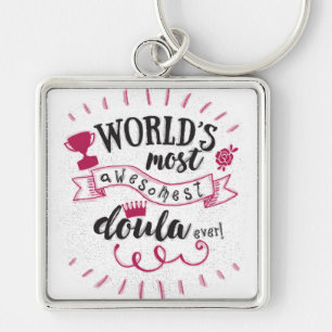 worlds best doula - keyring - thank you gift