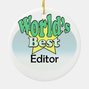 World's best Editor Ceramic Tree Decoration