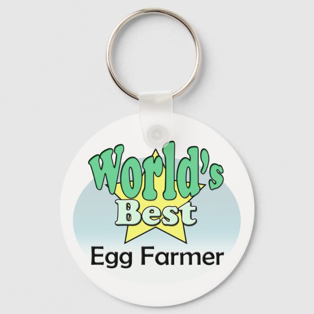 World's Best Egg Farmer Key Ring (Front)