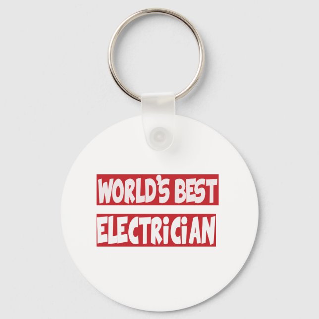 World's Best Electrician. Key Ring (Front)