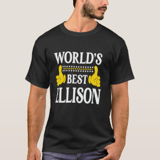 World's Best Ellison Personal Name First Name Funn T-Shirt