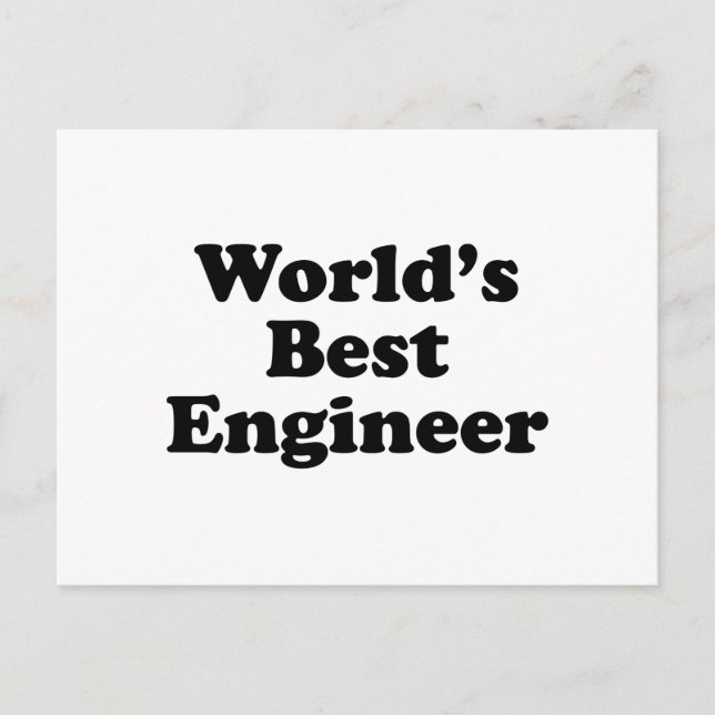 World's Best Engineer Postcard (Front)