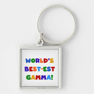 World's Best-est Gamma Bright Colours Gifts Key Ring